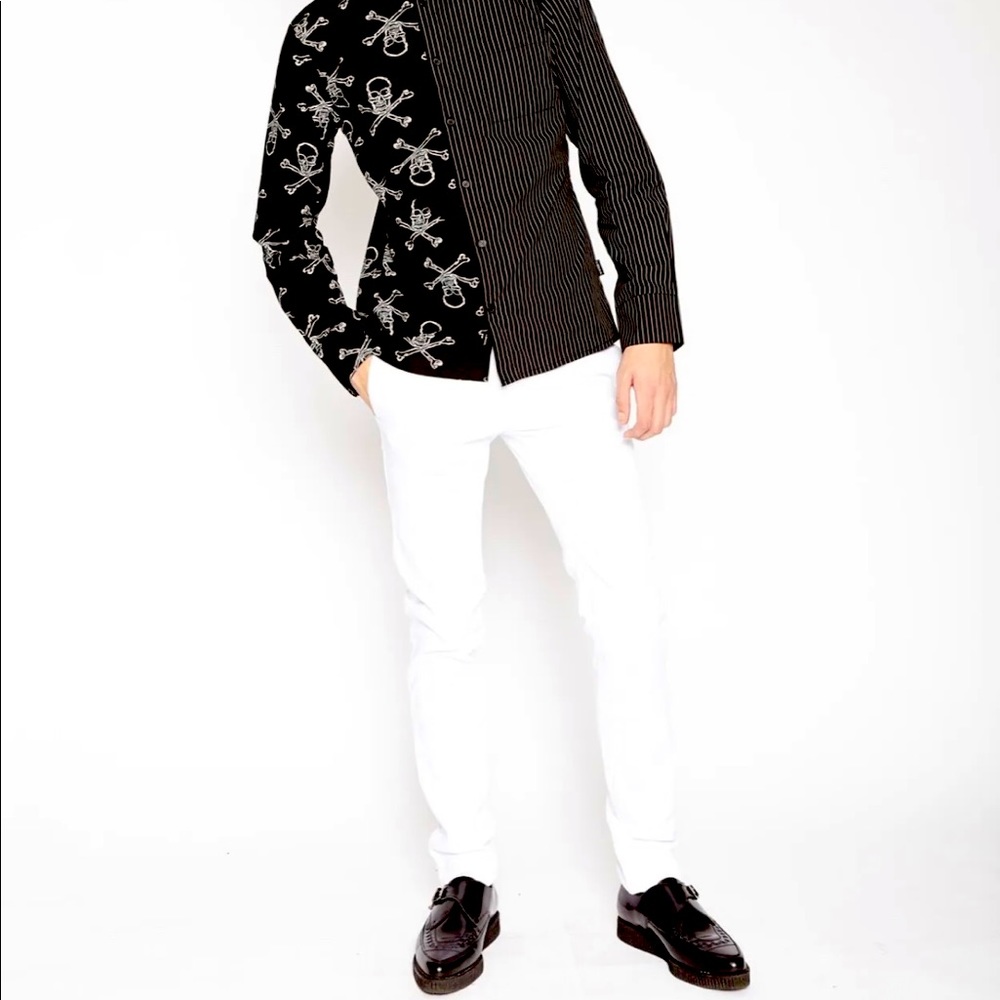 Tripp NYC Men’s Skinny White Stretch Chinos